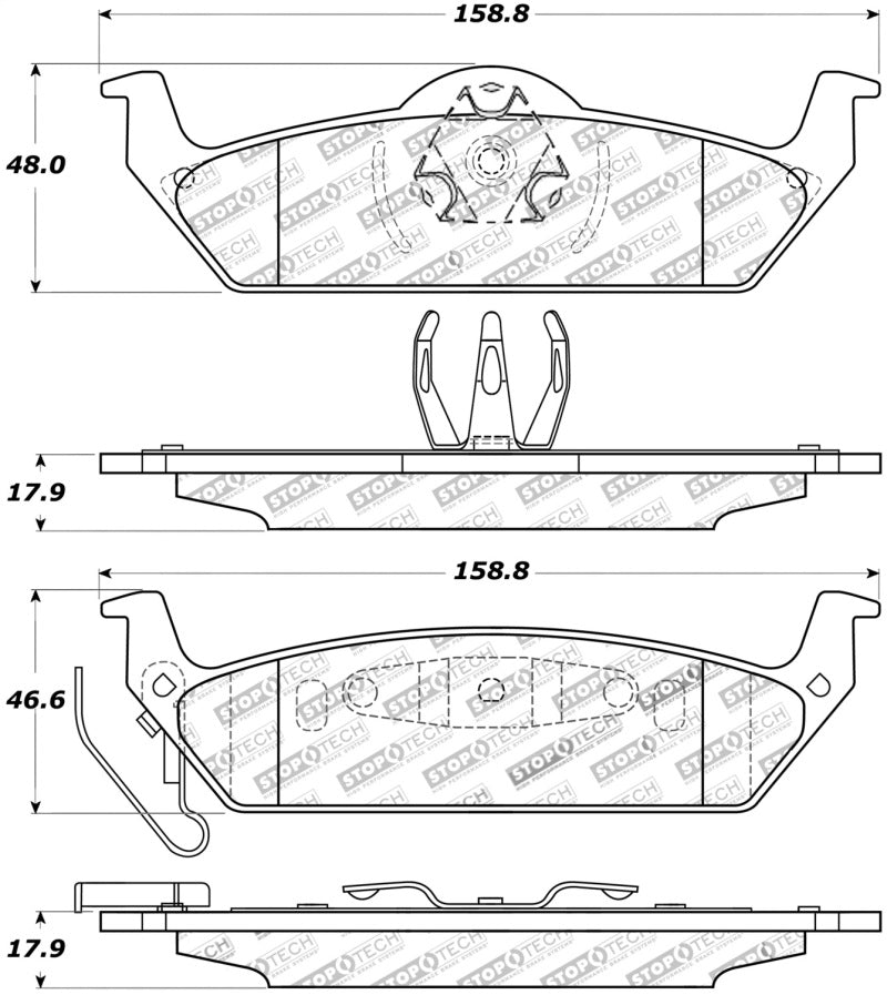 StopTech Street Touring 10-11 Ford F-150 Rear Brake Pads StopTech Street Touring 10-11 Ford F-150 Rear Brake Pads