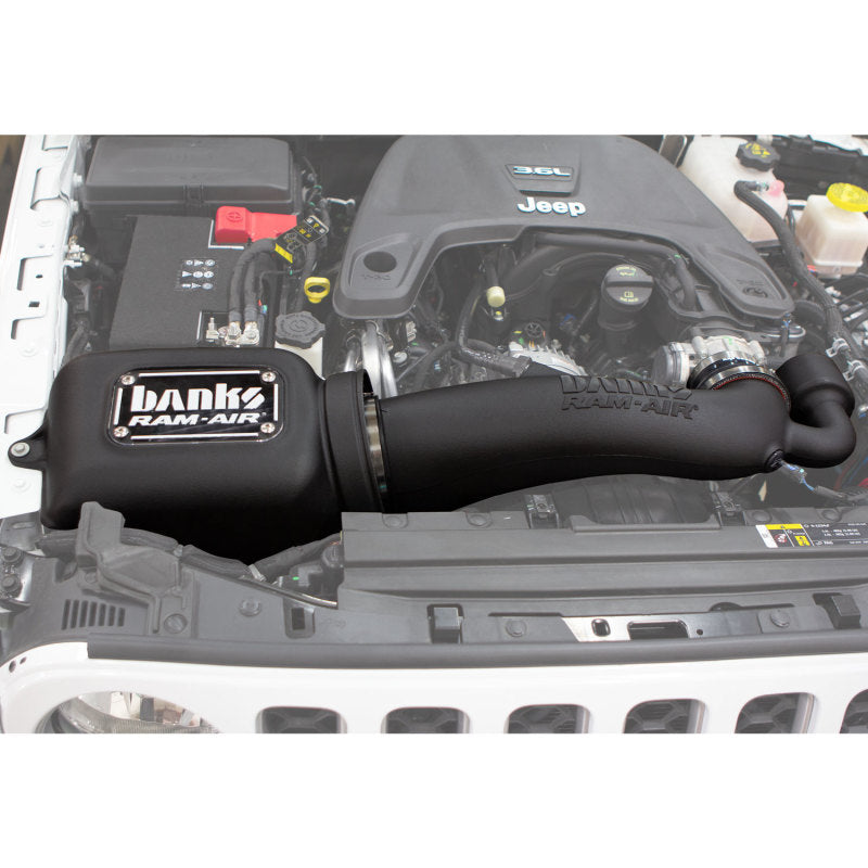 Banks Power 18-20 Jeep 3.6L Wrangler (JL) Ram-Air Intake System - Dry Filter Banks Power 18-20 Jeep 3.6L Wrangler (JL) Ram-Air Intake System - Dry Filter