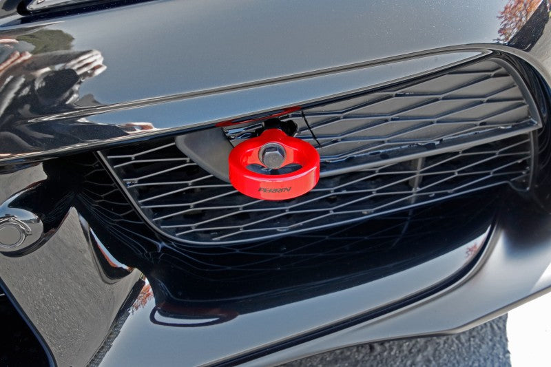 Perrin 2020 Toyota Supra Tow Hook Kit (Front) - Red Perrin 2020 Toyota Supra Tow Hook Kit (Front) - Red