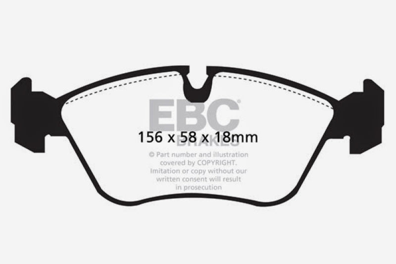 EBC 93-97 Volvo 850 2.3 Turbo Redstuff Front Brake Pads EBC 93-97 Volvo 850 2.3 Turbo Redstuff Front Brake Pads