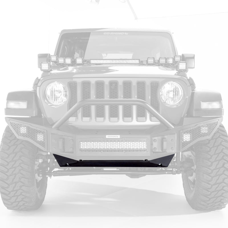Go Rhino 18-20 Jeep Wrangler JL/JLU Rockline Front Bumper Skid Plate Go Rhino 18-20 Jeep Wrangler JL/JLU Rockline Front Bumper Skid Plate