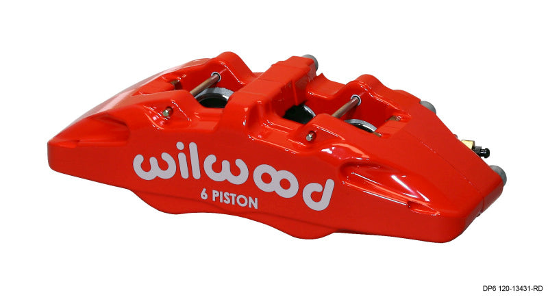 Wilwood Caliper-Forged Dynapro 6 5.25in Mount-Red-L/H 1.62/1.38in/1.38in Pistons .38in Disc Wilwood Caliper-Forged Dynapro 6 5.25in Mount-Red-L/H 1.62/1.38in/1.38in Pistons .38in Disc