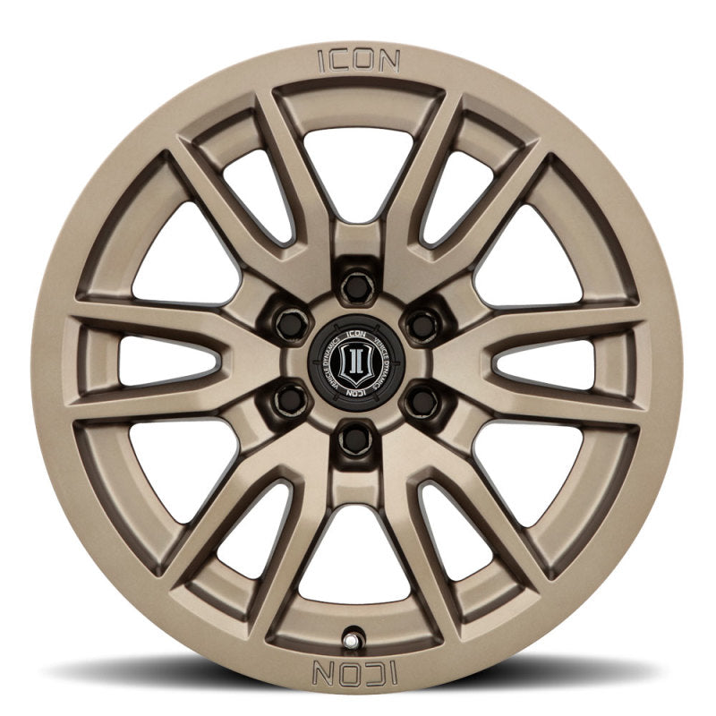 ICON Vector 6 17x8.5 6x5.5 25mm Offset 5.75in BS 95.1mm Bore Bronze Wheel ICON Vector 6 17x8.5 6x5.5 25mm Offset 5.75in BS 95.1mm Bore Bronze Wheel