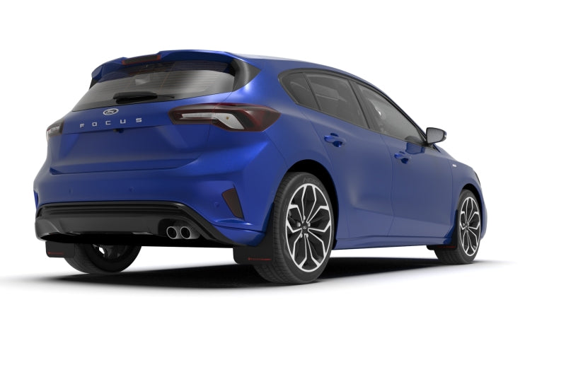 Rally Armor 19-24 Ford Focus ST MK4 Black UR Mud Flap w/Red Logo Rally Armor 19-24 Ford Focus ST MK4 Black UR Mud Flap w/Red Logo
