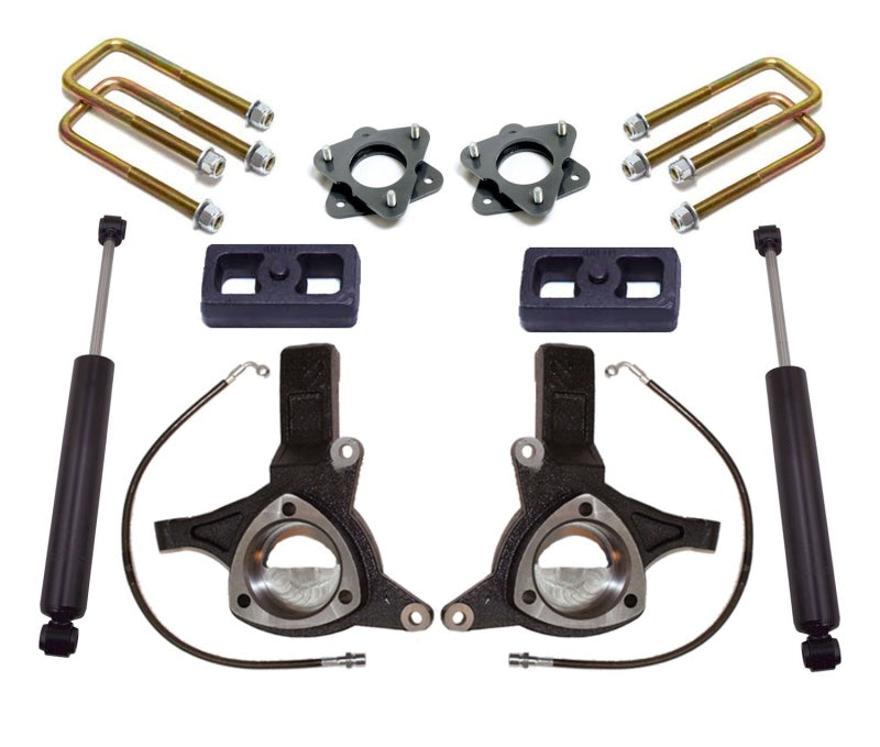 MaxTrac 07-16 GM C1500 2WD w/Cast Steel Susp. 6in/3in Spindle Lift Kit w/MaxTrac Shocks MaxTrac 07-16 GM C1500 2WD w/Cast Steel Susp. 6in/3in Spindle Lift Kit w/MaxTrac Shocks