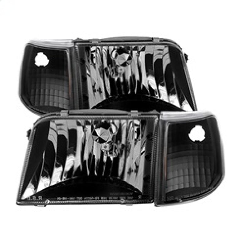 xTune Ford Ranger 93-97 Crystal Headlights w/ Corner Lights 4pcs Sets Black HD-JH-FR93-SET-BK xTune Ford Ranger 93-97 Crystal Headlights w/ Corner Lights 4pcs Sets Black HD-JH-FR93-SET-BK