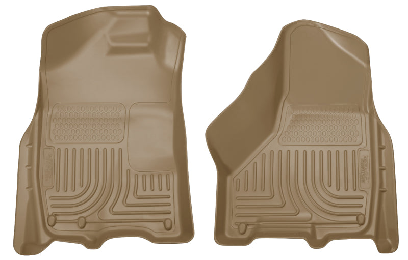 Husky Liners 09-10 Dodge Ram 1500/2500/3500 WeatherBeater Front Row Tan Floor Liners Husky Liners 09-10 Dodge Ram 1500/2500/3500 WeatherBeater Front Row Tan Floor Liners
