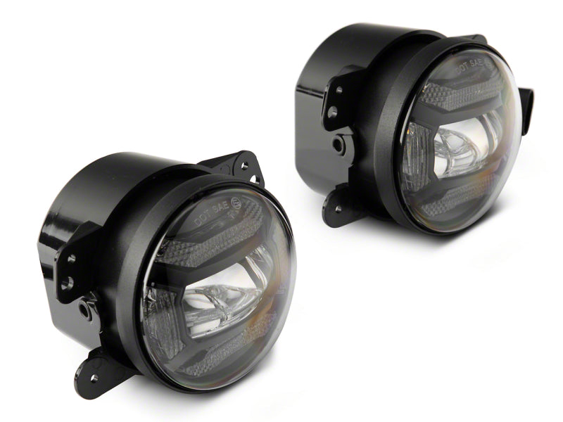Raxiom 07-18 Jeep Wrangler JK Axial Series 4-In LED Fog Lights- Clear Raxiom 07-18 Jeep Wrangler JK Axial Series 4-In LED Fog Lights- Clear