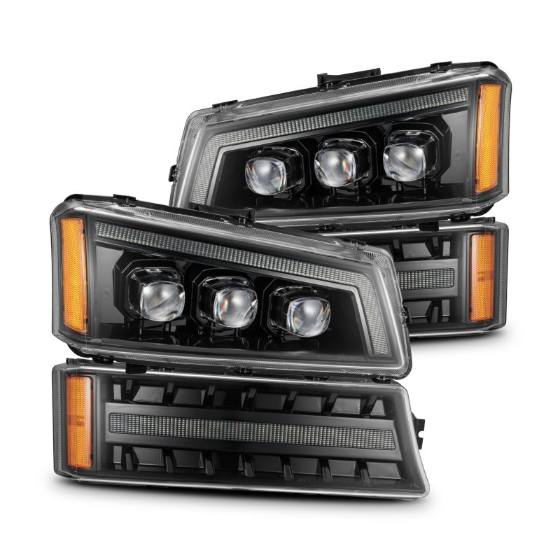 AlphaRex 03-06 Chevy Silverado 1500/2500HD/3500HD/Avalanche Alpha-Black NOVA LED Proj Headlights AlphaRex 03-06 Chevy Silverado 1500/2500HD/3500HD/Avalanche Alpha-Black NOVA LED Proj Headlights