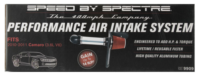 Spectre 10-11 Chevy Camaro V6-3.6L F/I Air Intake Kit - Clear Anodized w/Red Filter Spectre 10-11 Chevy Camaro V6-3.6L F/I Air Intake Kit - Clear Anodized w/Red Filter