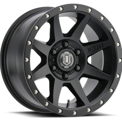 ICON Rebound 17x8.5 6x120 0mm Offset 4.75in BS 67mm Bore Satin Black Wheel