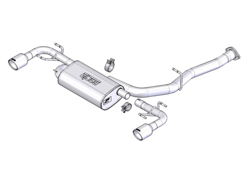 Borla 03-09 Mazda RX-8 1.3L Single Round Rolled Angle-Cut Cat-Back Exhaust Borla 03-09 Mazda RX-8 1.3L Single Round Rolled Angle-Cut Cat-Back Exhaust