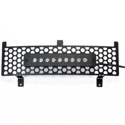 Putco 15-19 Chevy Silv HD SS Black Punch Design Bumper Grille Insert w/ Curved Flush 10in Light Bar
