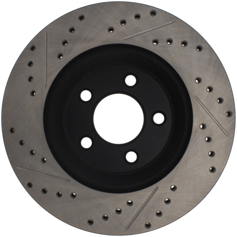StopTech 05-10 Ford Mustang GT Front Left Slotted & Drilled Rotor StopTech 05-10 Ford Mustang GT Front Left Slotted & Drilled Rotor