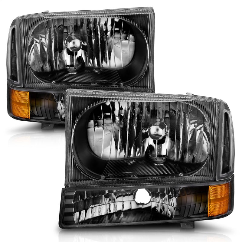 ANZO 2000-2004 Ford Excursion Crystal Headlights Black ANZO 2000-2004 Ford Excursion Crystal Headlights Black