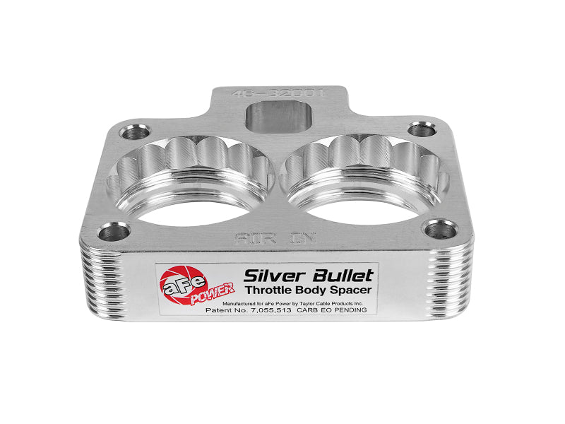 aFe Silver Bullet Throttle Body Spacers TBS Dodge Trucks 94-01 V8-5.2/5.9L aFe Silver Bullet Throttle Body Spacers TBS Dodge Trucks 94-01 V8-5.2/5.9L