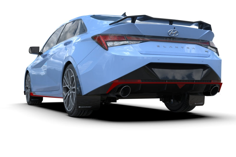 Rally Armor 22-23 Hyundai Elantra N & N Line Black UR Mud Flap w/Light Blue Logo Rally Armor 22-23 Hyundai Elantra N & N Line Black UR Mud Flap w/Light Blue Logo