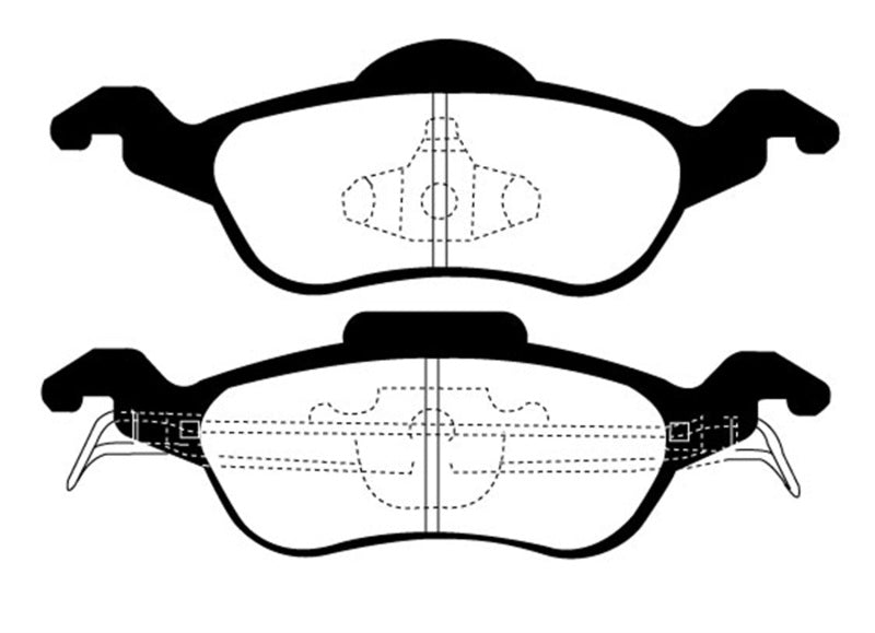 EBC 00-04 Ford Focus 2.0 Greenstuff Front Brake Pads EBC 00-04 Ford Focus 2.0 Greenstuff Front Brake Pads