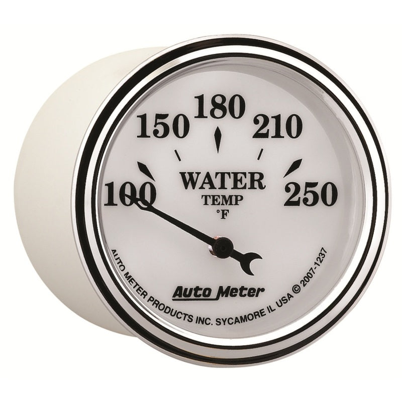 AutoMeter Gauge Water Temp 2-1/16in. 250 Deg. F Elec Old Tyme White II AutoMeter Gauge Water Temp 2-1/16in. 250 Deg. F Elec Old Tyme White II