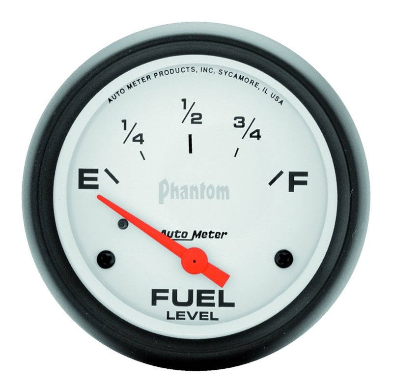 AutoMeter Gauge Fuel Level 2-5/8in. 240 Ohm(e) to 33 Ohm(f) Elec Phantom AutoMeter Gauge Fuel Level 2-5/8in. 240 Ohm(e) to 33 Ohm(f) Elec Phantom