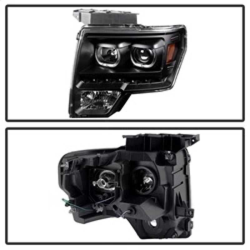 xTune Ford F150 09-14 Projector Headlights Halogen Model Only LED Halo Black PRO-JH-FF15009-CFB-BK xTune Ford F150 09-14 Projector Headlights Halogen Model Only LED Halo Black PRO-JH-FF15009-CFB-BK
