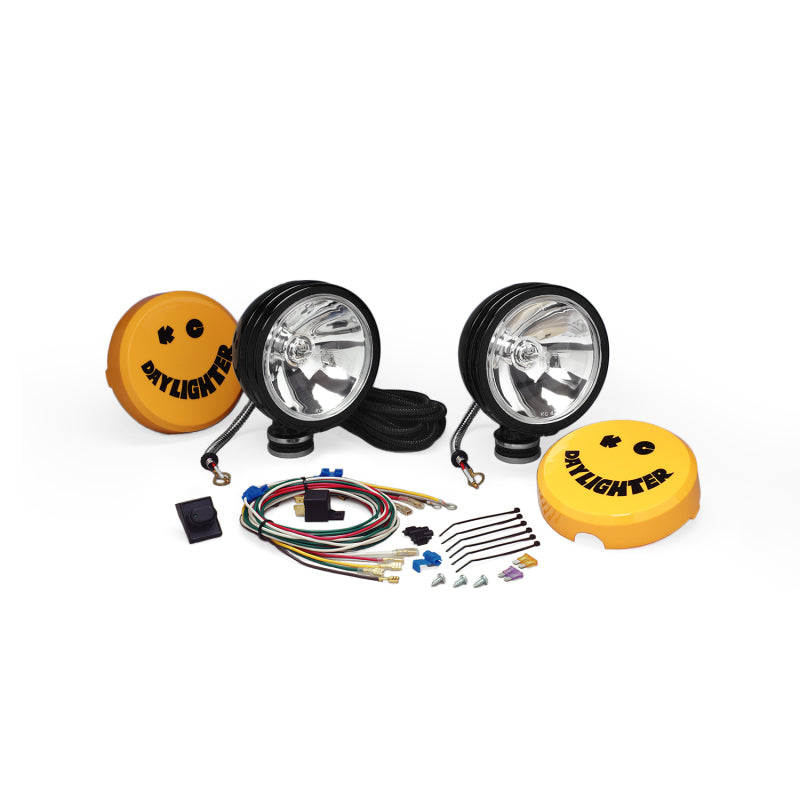 KC HiLiTES Daylighter 6in. Halogen Light 100w Spot Beam (Pair Pack System) - Black SS KC HiLiTES Daylighter 6in. Halogen Light 100w Spot Beam (Pair Pack System) - Black SS