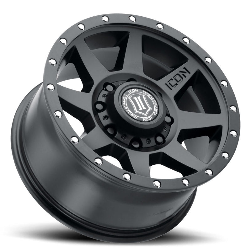 ICON Rebound 17x8.5 8x6.5 13mm Offset 5.25in BS 121.4mm Bore Satin Black Wheel ICON Rebound 17x8.5 8x6.5 13mm Offset 5.25in BS 121.4mm Bore Satin Black Wheel