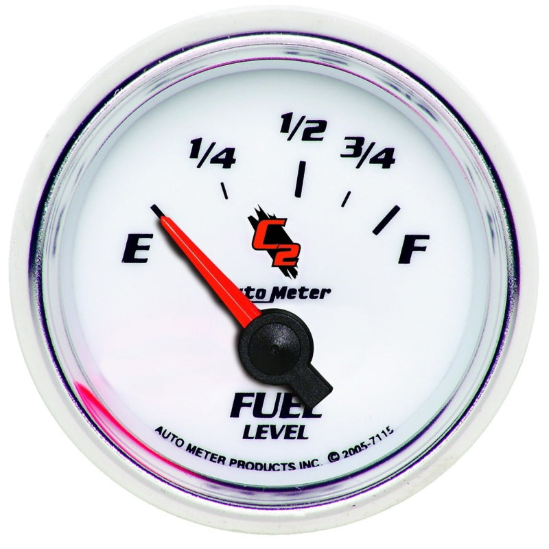 AutoMeter Gauge Fuel Level 2-1/16in. 73 Ohm(e) to 10 Ohm(f) Elec C2 AutoMeter Gauge Fuel Level 2-1/16in. 73 Ohm(e) to 10 Ohm(f) Elec C2
