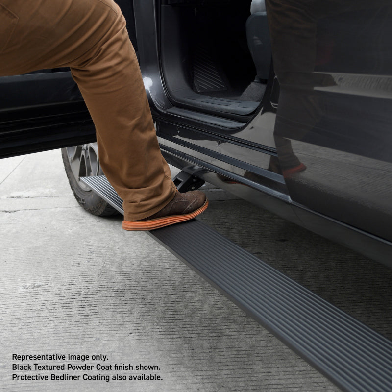 RealTruck 15-19 Chevy Silverado 25/3500HD CC 4dr VoltStep Electric Running Board Kit - Bedliner Coat RealTruck 15-19 Chevy Silverado 25/3500HD CC 4dr VoltStep Electric Running Board Kit - Bedliner Coat