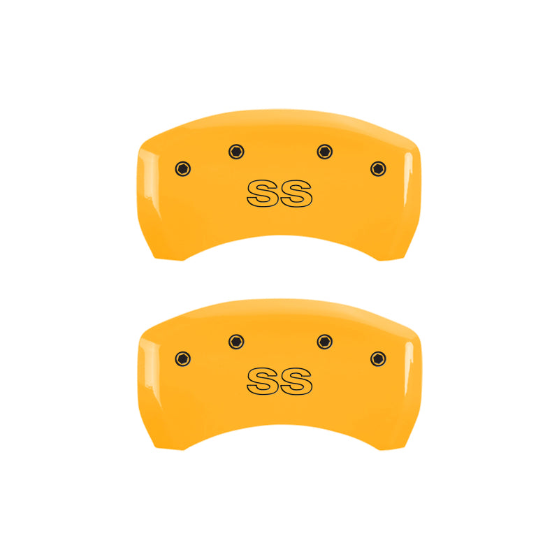 MGP 4 Caliper Covers Engraved Front & Rear Classic/SS Yellow Finish Black Char 2000 Chevrolet Camaro MGP 4 Caliper Covers Engraved Front & Rear Classic/SS Yellow Finish Black Char 2000 Chevrolet Camaro