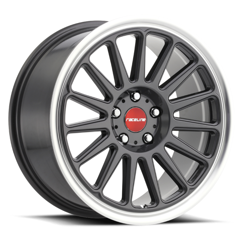 Raceline 315G Grip 17x8in / 4x114.3 BP / 40mm Offset / 72.6mm Bore - Gunmetal & Machined Wheel Raceline 315G Grip 17x8in / 4x114.3 BP / 40mm Offset / 72.6mm Bore - Gunmetal & Machined Wheel