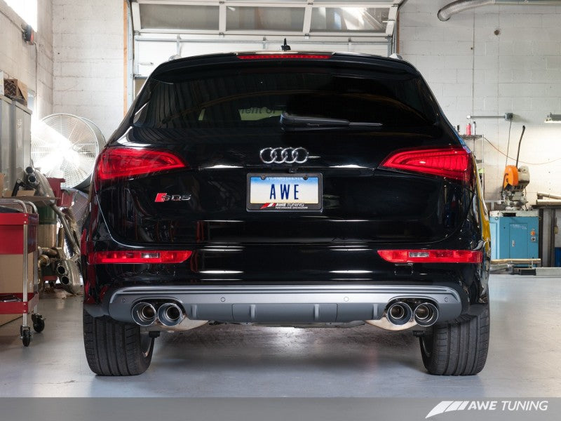 AWE Tuning Audi 8R SQ5 Touring Edition Exhaust - Quad Outlet Diamond Black Tips AWE Tuning Audi 8R SQ5 Touring Edition Exhaust - Quad Outlet Diamond Black Tips
