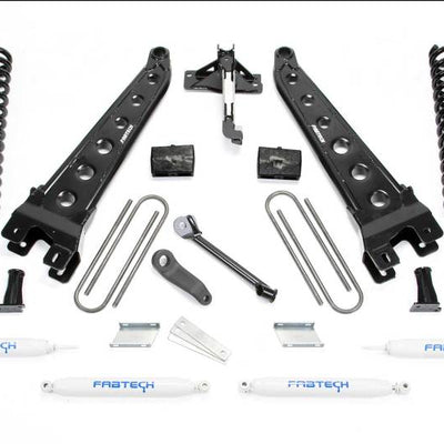 Fabtech 17-21 Ford F250/F350 4WD Gas 4in Rad Arm Sys w/Coils & Perf Shks