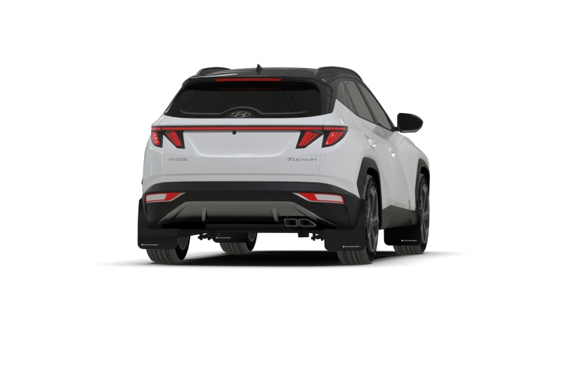 Rally Armor 22-24 Hyundai Tucson Black UR Mud Flap w/White Logo Rally Armor 22-24 Hyundai Tucson Black UR Mud Flap w/White Logo