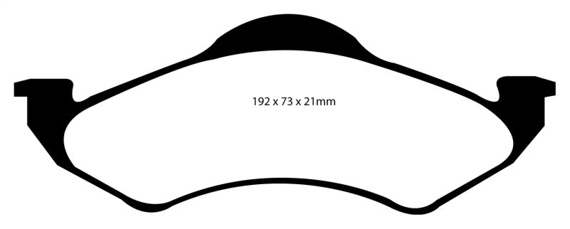 EBC 00-02 Dodge Dakota 2WD 2.5 Yellowstuff Front Brake Pads EBC 00-02 Dodge Dakota 2WD 2.5 Yellowstuff Front Brake Pads