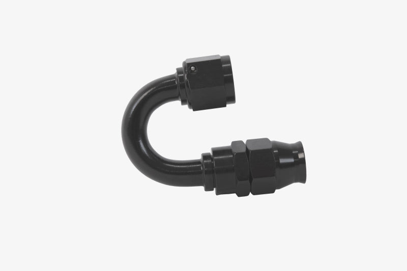 Aeromotive PTFE Hose End - AN-08 - 180 Deg - Black Anodized Aeromotive PTFE Hose End - AN-08 - 180 Deg - Black Anodized