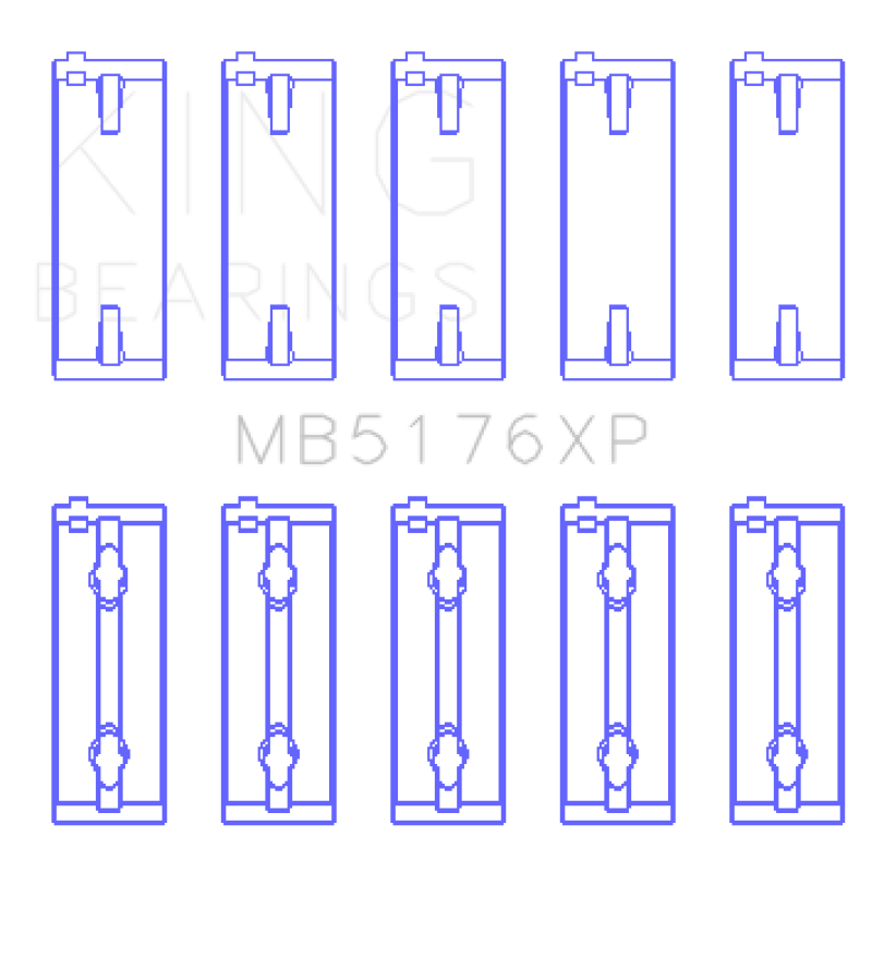 King Engine Bearings Mitsubishi 4G91/4G92/4G93 16V (Size STDX) Crankshaft Main Bearing Set King Engine Bearings Mitsubishi 4G91/4G92/4G93 16V (Size STDX) Crankshaft Main Bearing Set