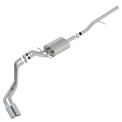 Borla 14-18 Silv/Sierra C/B Exh ATAK 1500 5.3L V8 AT/MT 2&4WD Ext Cab(78.7) Crew Cab(69.3) 143.5 WB