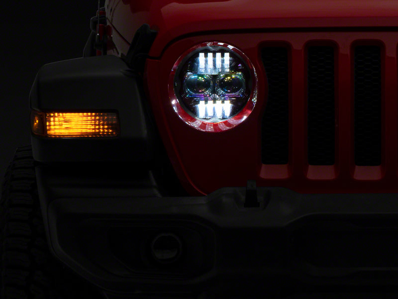 Raxiom 18-23 Jeep Wrangler JL Axial Series 9-In Angel Eye LED Headlights- Blk Housing (Clear Lens) Raxiom 18-23 Jeep Wrangler JL Axial Series 9-In Angel Eye LED Headlights- Blk Housing (Clear Lens)