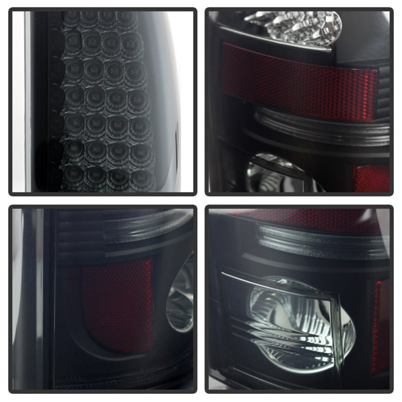 Spyder Chevy Silverado 1500 99-02 (Not Fit Stepside) LED Tail Lights Blk Smke ALT-YD-CS99-LED-BSM Spyder Chevy Silverado 1500 99-02 (Not Fit Stepside) LED Tail Lights Blk Smke ALT-YD-CS99-LED-BSM