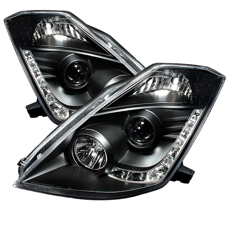 Spyder Nissan 350Z 03-05 Projector Headlights Xenon DRL Blk High H1 Lw D2R PRO-YD-N350Z02-HID-DRL-BK Spyder Nissan 350Z 03-05 Projector Headlights Xenon DRL Blk High H1 Lw D2R PRO-YD-N350Z02-HID-DRL-BK