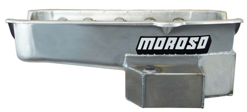 Moroso 86-Up Chevrolet Small Block (w/1 Pc Seal) Road Race Wet Sump 7qt 7.5in Steel Oil Pan - Black Moroso 86-Up Chevrolet Small Block (w/1 Pc Seal) Road Race Wet Sump 7qt 7.5in Steel Oil Pan - Black