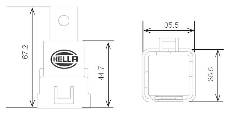 Hella Relay 24V 10/20A Spdt Res Wthr Bkt Hella Relay 24V 10/20A Spdt Res Wthr Bkt