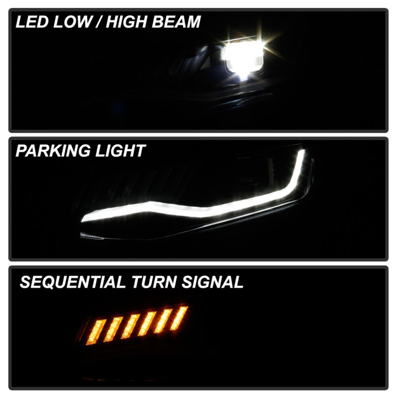 Spyder Chevy Camaro 16-18 HID Model Full LED Headlights Black PRO-YD-CCAM16HIDAP-SEQ-BK Spyder Chevy Camaro 16-18 HID Model Full LED Headlights Black PRO-YD-CCAM16HIDAP-SEQ-BK