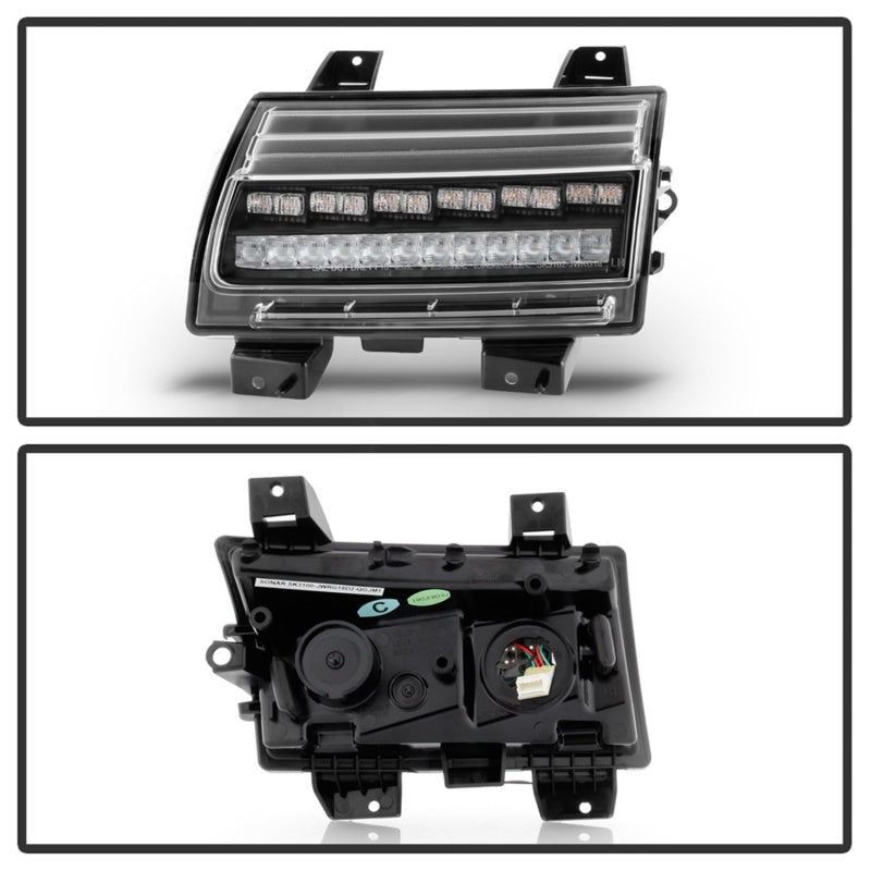 Spyder Jeep Wrangler 2018-2019 ( LED Model Only) LED Front Bumper Lights - Sequential Signal - Black Spyder Jeep Wrangler 2018-2019 ( LED Model Only) LED Front Bumper Lights - Sequential Signal - Black