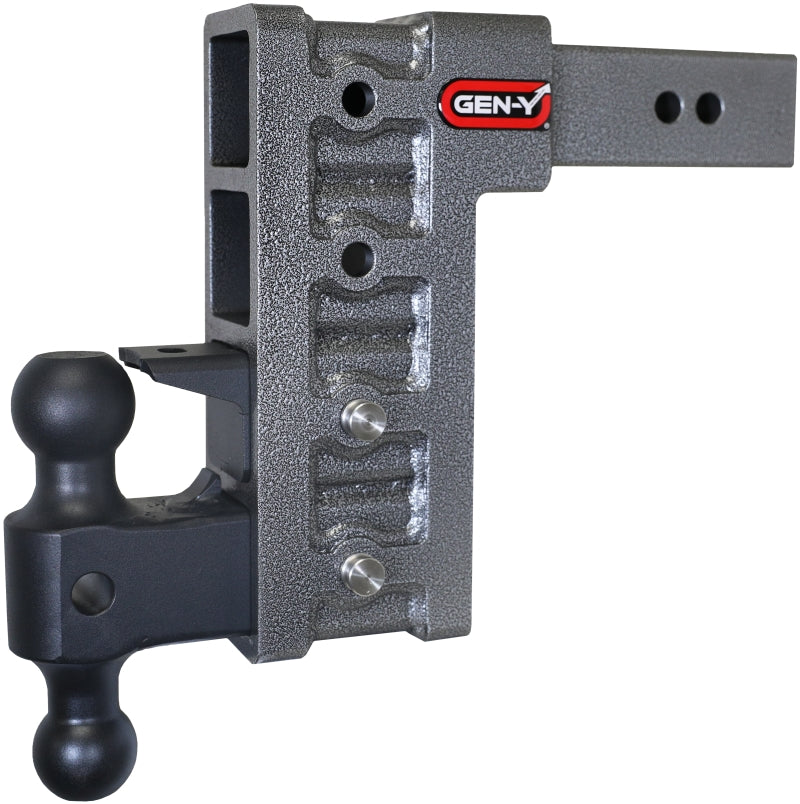 Gen-Y Mega Duty 2.5in Shank 9in Drop 3K TW 21K Hitch w/GH-061 Dual-Ball/GH-062 Pintle Lock Gen-Y Mega Duty 2.5in Shank 9in Drop 3K TW 21K Hitch w/GH-061 Dual-Ball/GH-062 Pintle Lock