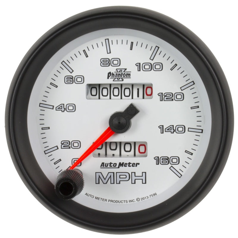 Autometer Phantom II 3-3/8in 160 MPH Mechanical Speedometer Autometer Phantom II 3-3/8in 160 MPH Mechanical Speedometer