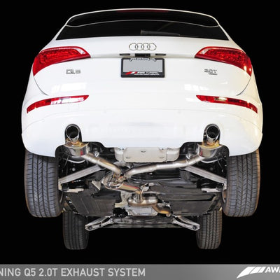AWE Tuning Audi 8R Q5 2.0T Touring Edition Exhaust - Polished Silver Tips