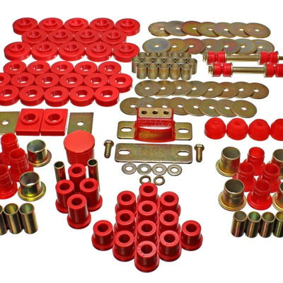 Energy Suspension 55-57 Chevrolet Belair/El Camino/Impala Red Hyper-Flex Master Bushing Set