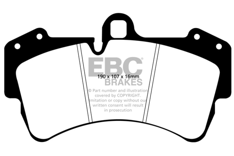 EBC 11-15 Audi Q7 3.0 Supercharged Yellowstuff Front Brake Pads EBC 11-15 Audi Q7 3.0 Supercharged Yellowstuff Front Brake Pads